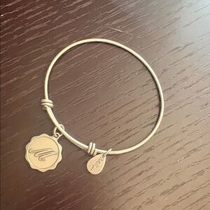 Bella Ryann Initial Letter “M” Charm Bangle Bracelet